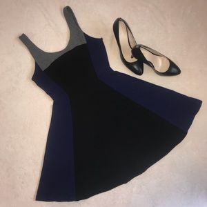 Color Block Skater Dress